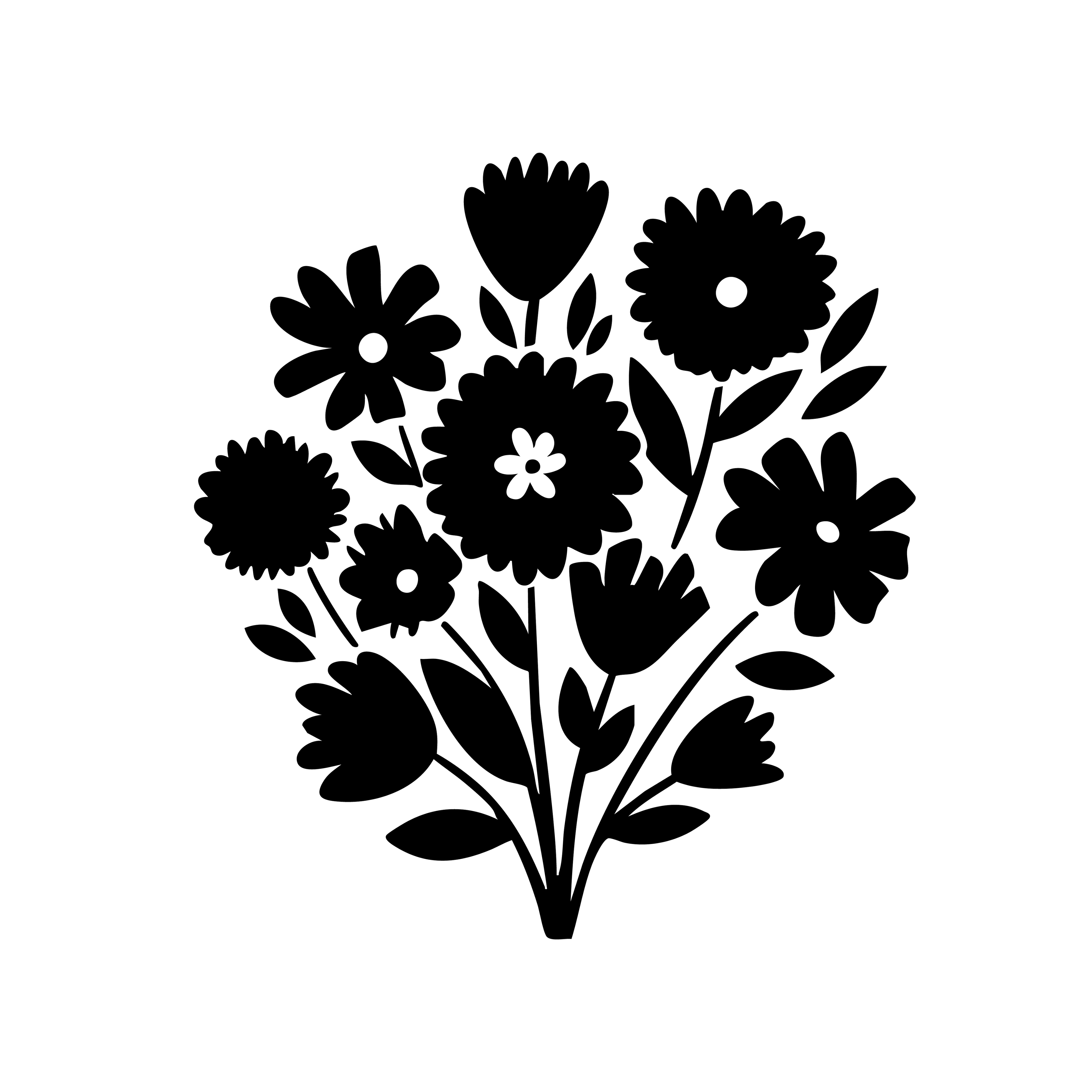 Vinyl Decal / Laptop Sticker/ Car Decal / Phone Sticker Bouquet of Flowers