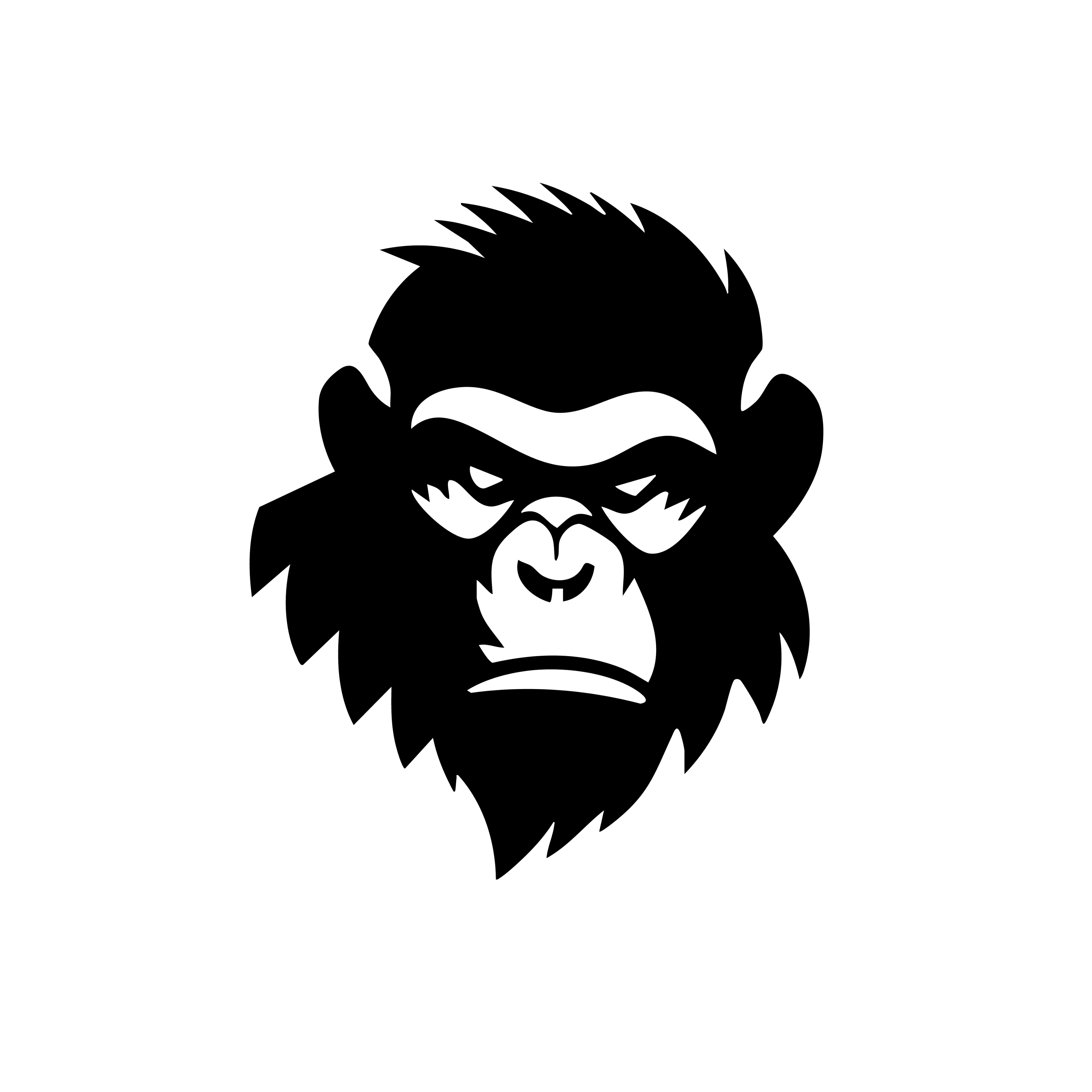 Vinyl Decal / Laptop Sticker/ Car Decal / Phone Sticker Chimpanzee