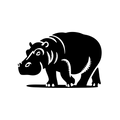 Vinyl Decal / Laptop Sticker/ Car Decal / Phone Sticker Hippo