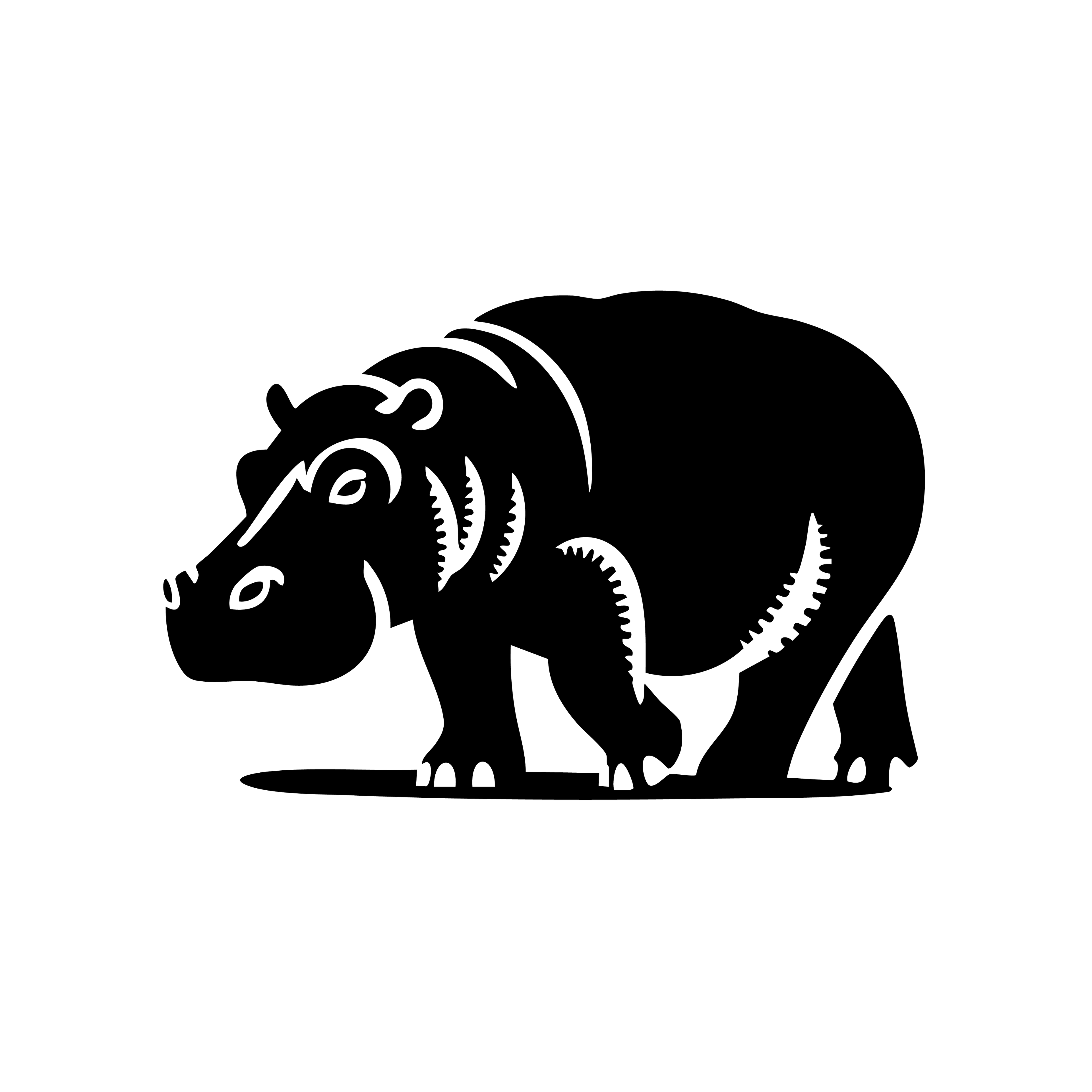 Vinyl Decal / Laptop Sticker/ Car Decal / Phone Sticker Hippo