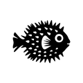 Vinyl Decal / Laptop Sticker/ Car Decal / Phone Sticker Puffer Fish