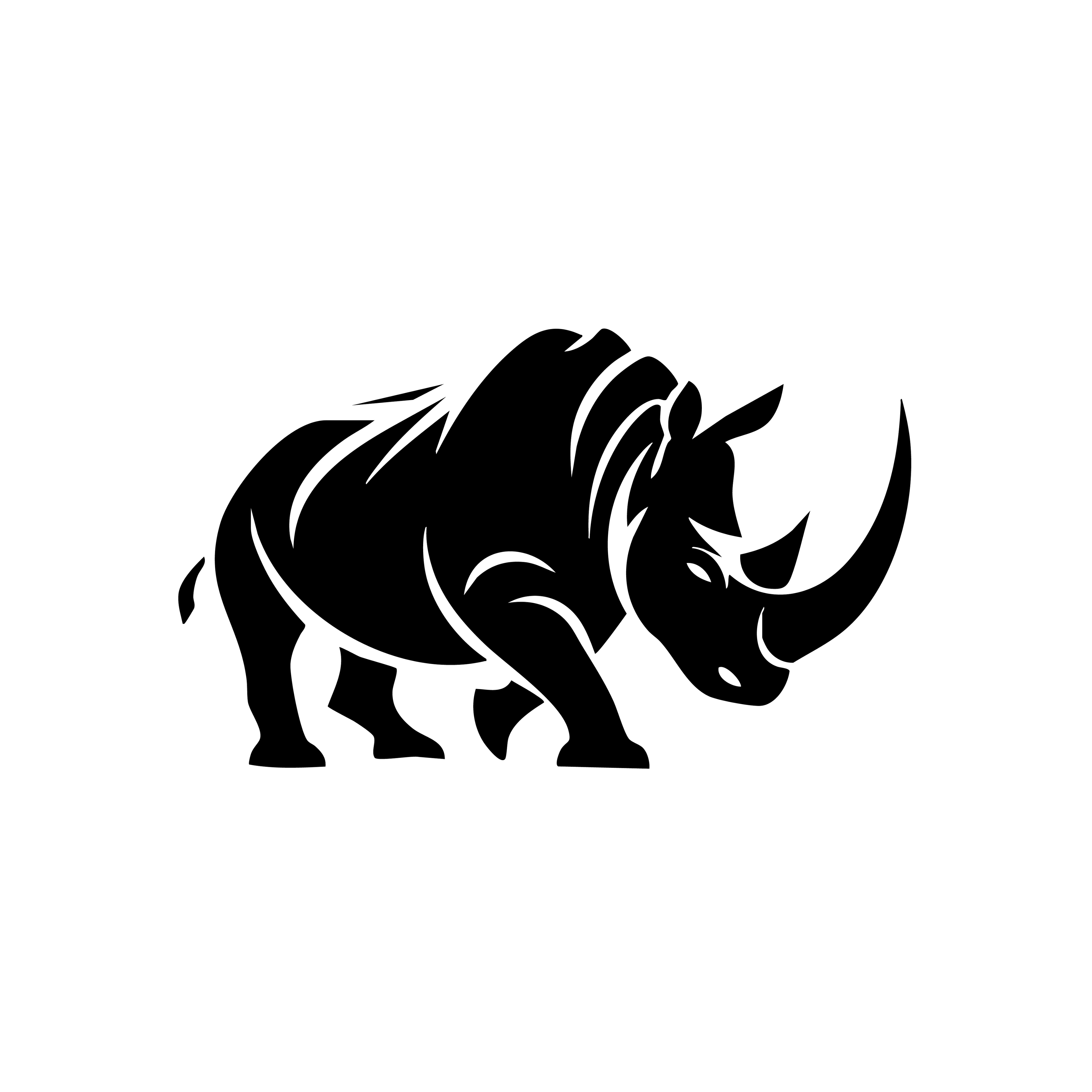 Vinyl Decal / Laptop Sticker/ Car Decal / Phone Sticker Rhino Rhinoceros