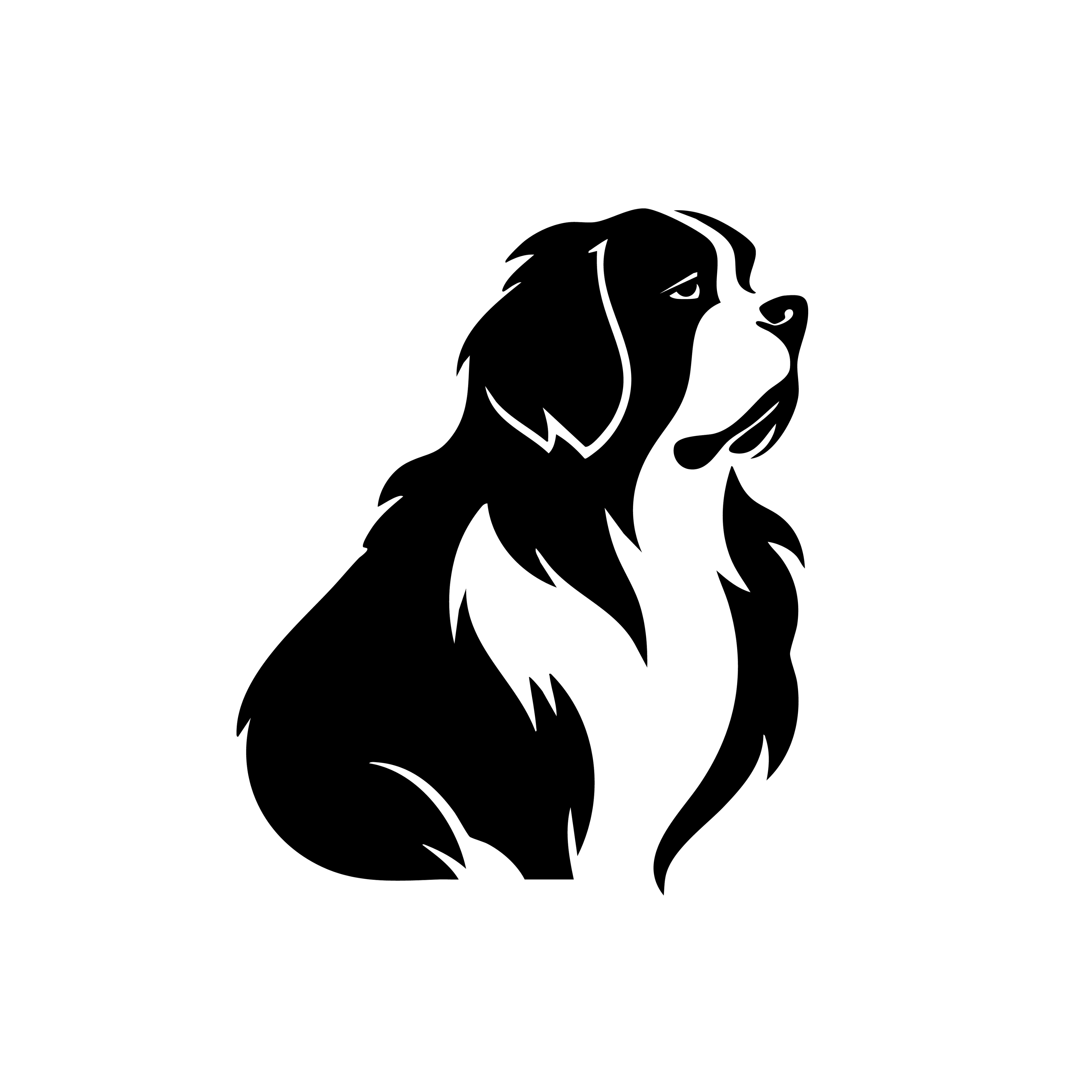 Vinyl Decal / Laptop Sticker/ Car Decal / Phone Sticker Saint Bernard