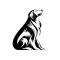 Vinyl Decal / Laptop Sticker/ Car Decal / Phone Sticker Golden Retriever