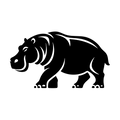 Vinyl Decal / Laptop Sticker/ Car Decal / Phone Sticker Hippo