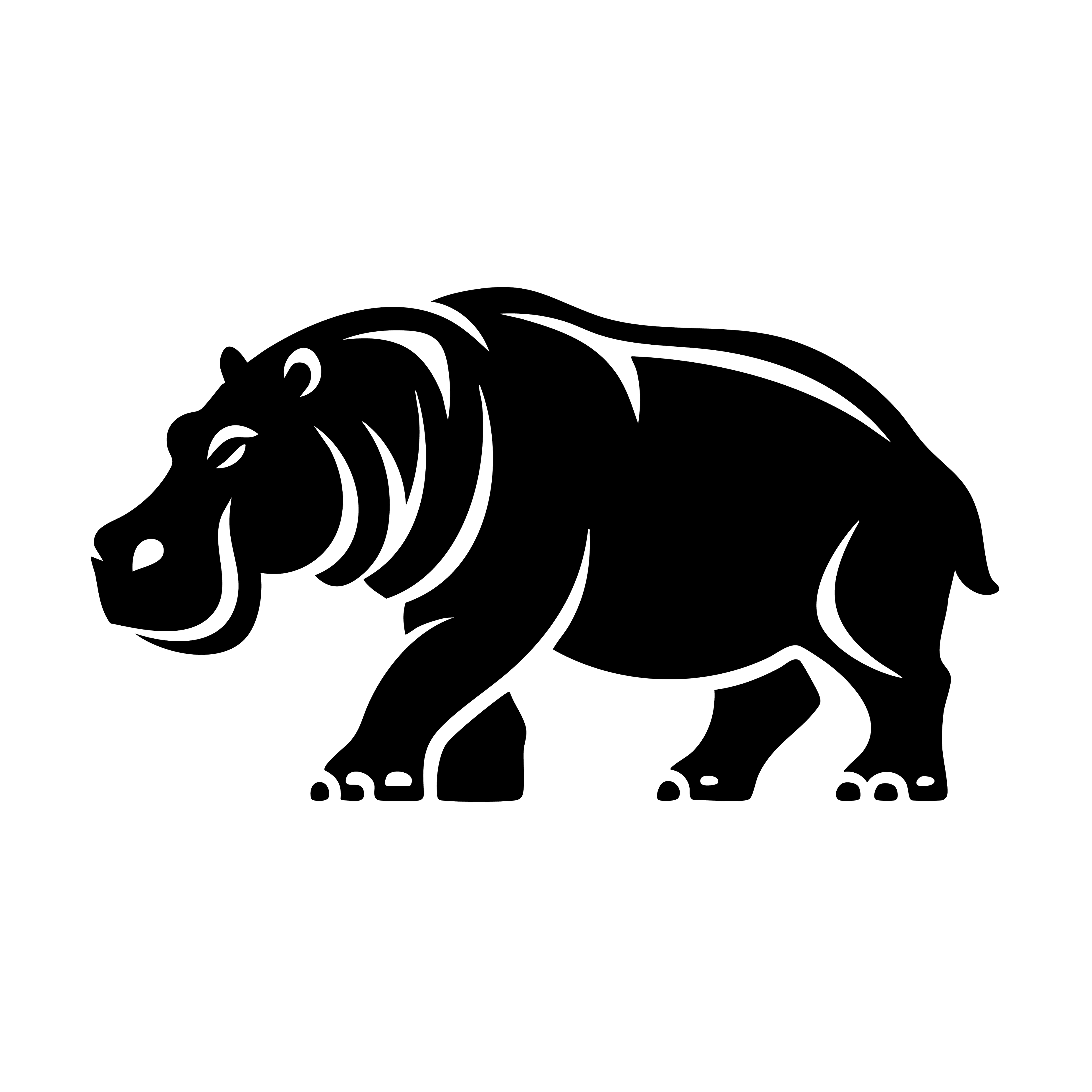 Vinyl Decal / Laptop Sticker/ Car Decal / Phone Sticker Hippo