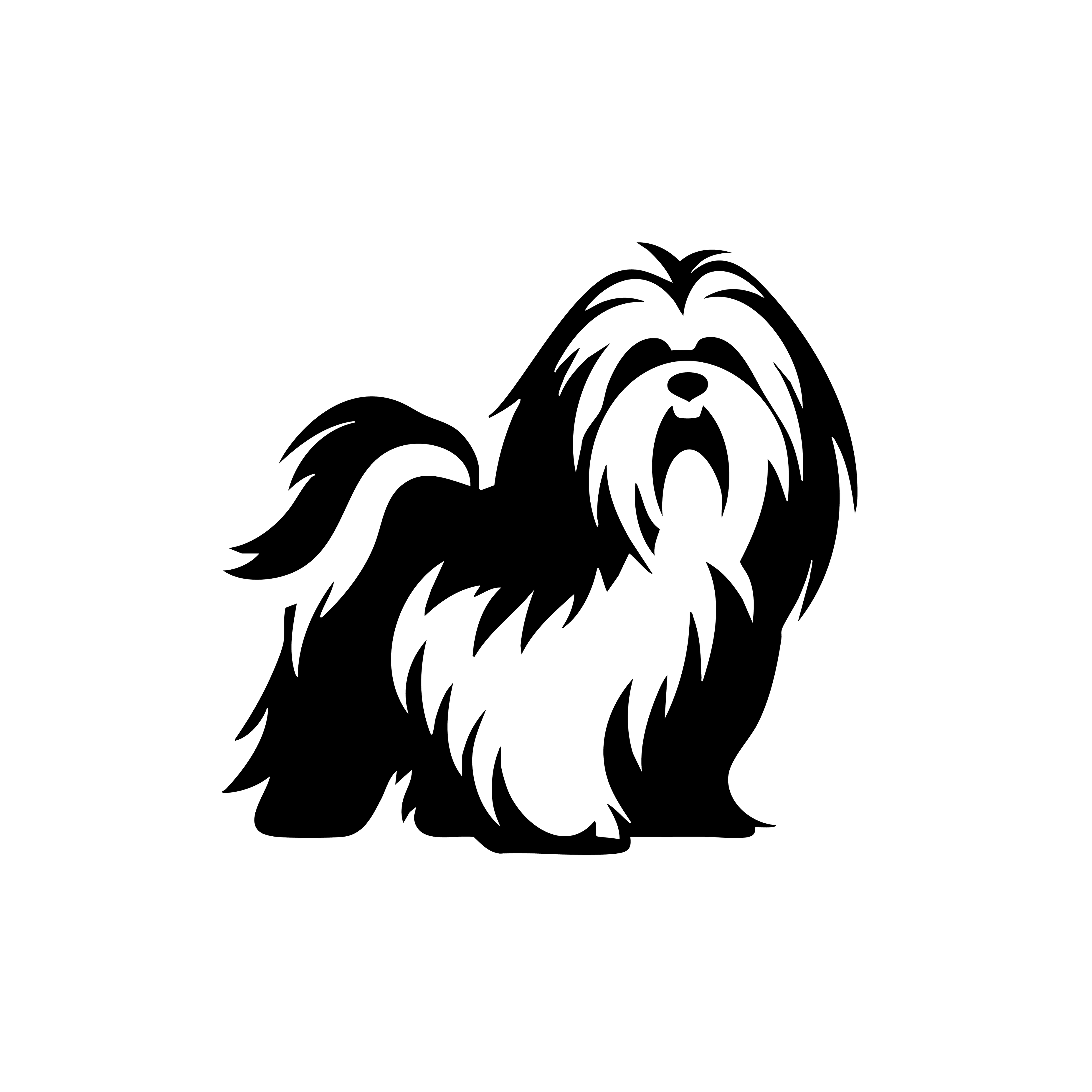 Vinyl Decal / Laptop Sticker/ Car Decal / Phone Sticker Lhasa Apso