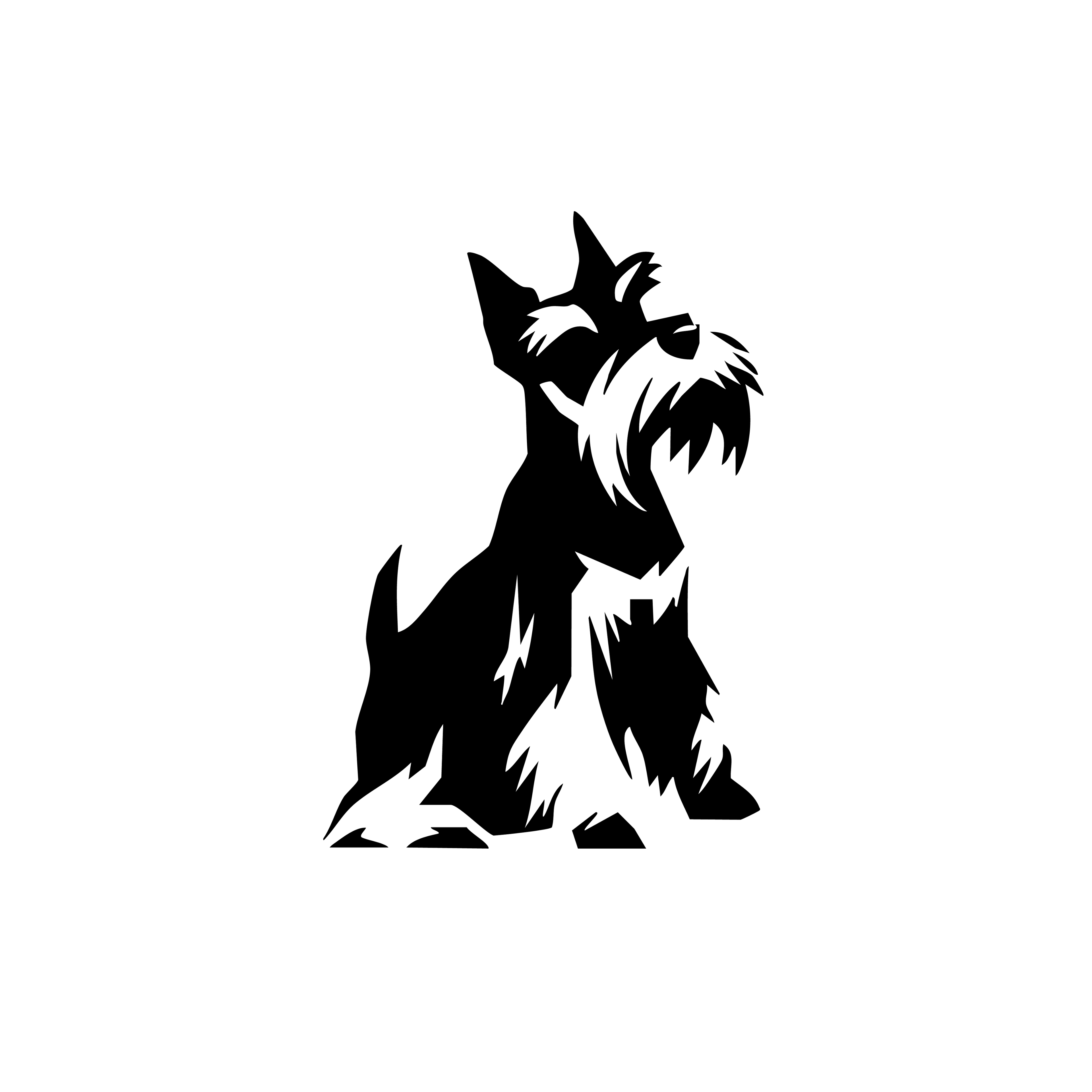 Vinyl Decal / Laptop Sticker/ Car Decal / Phone Sticker Miniature Schnauzer