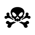 Vinyl Decal / Laptop Sticker/ Car Decal /  Skull & Crossbones