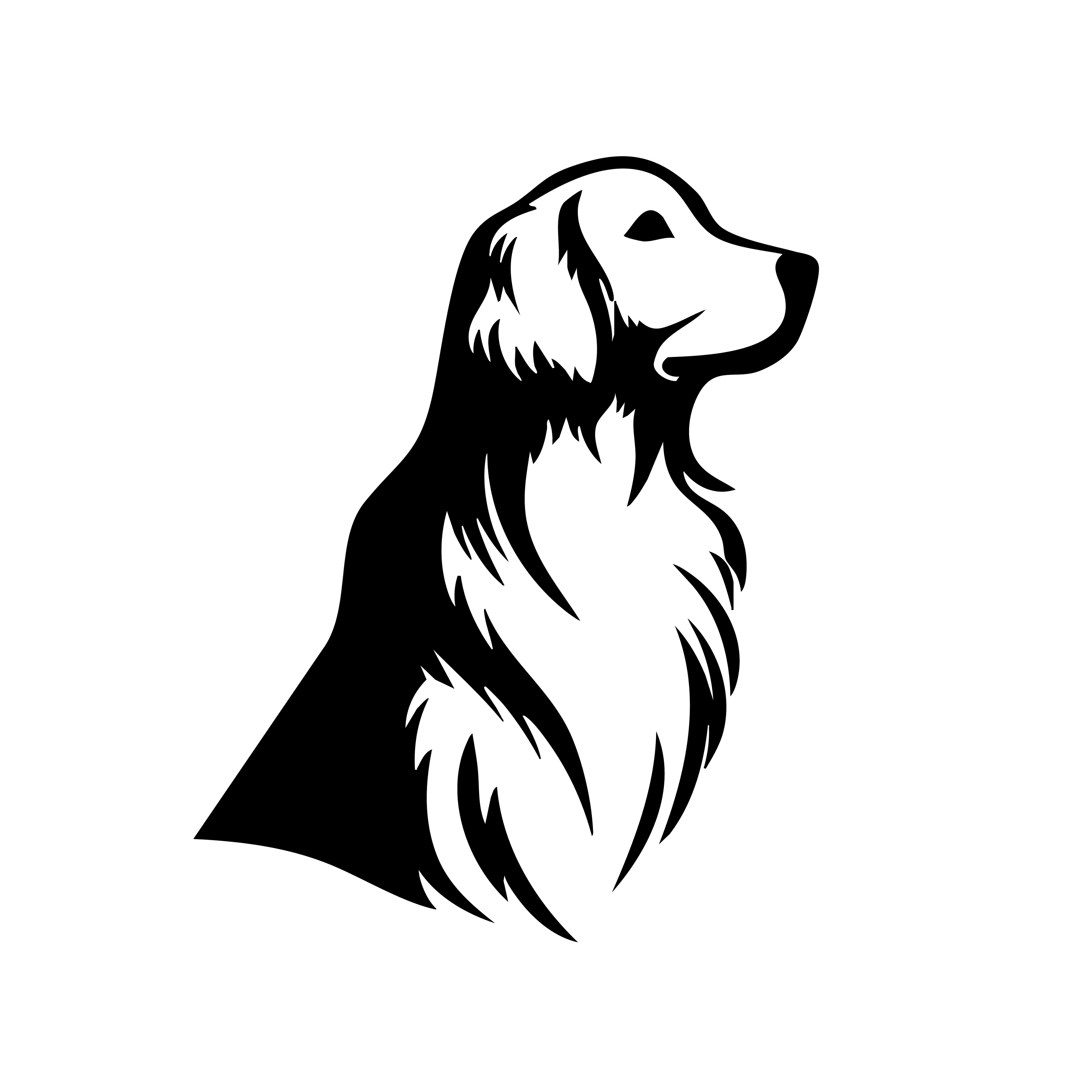 Vinyl Decal / Laptop Sticker/ Car Decal / Phone Sticker Golden Retriever