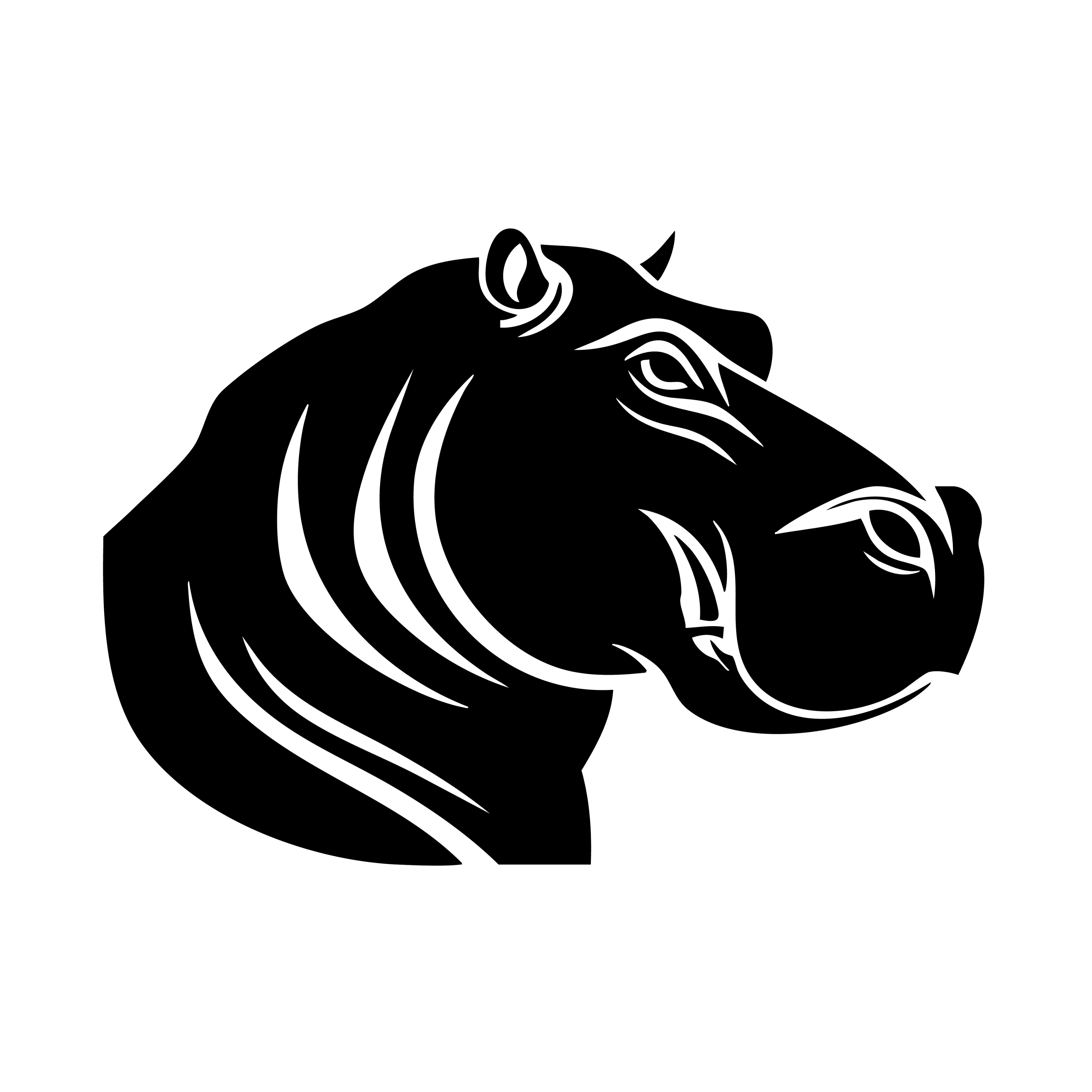 Vinyl Decal / Laptop Sticker/ Car Decal / Phone Sticker Hippo