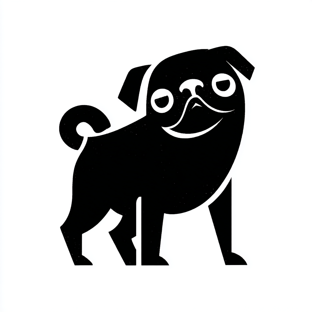 Vinyl Decal / Laptop Sticker/ Car Decal / Phone Sticker Pug