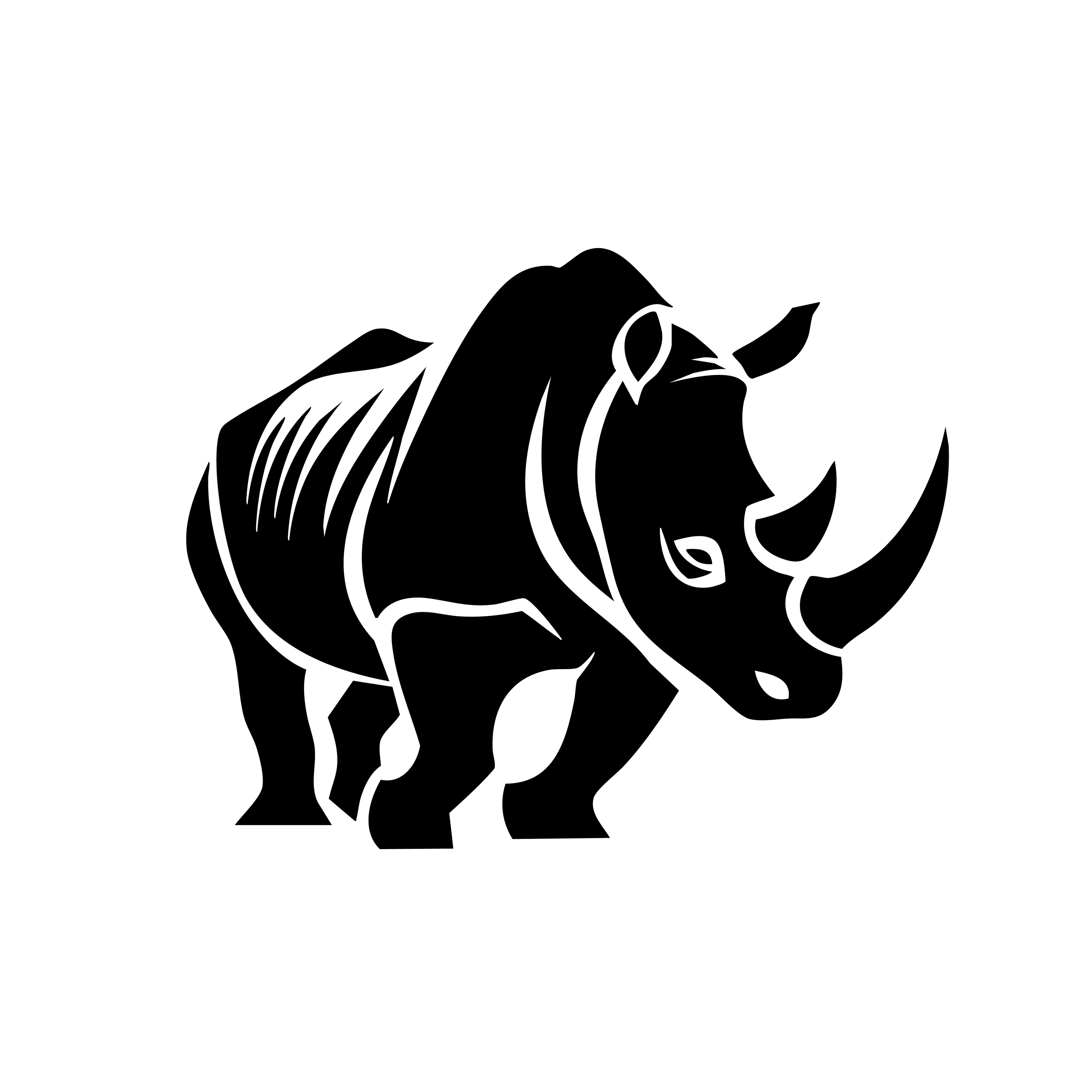 Vinyl Decal / Laptop Sticker/ Car Decal / Phone Sticker Rhino Rhinoceros