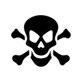 Vinyl Decal / Laptop Sticker/ Car Decal /  Skull & Crossbones