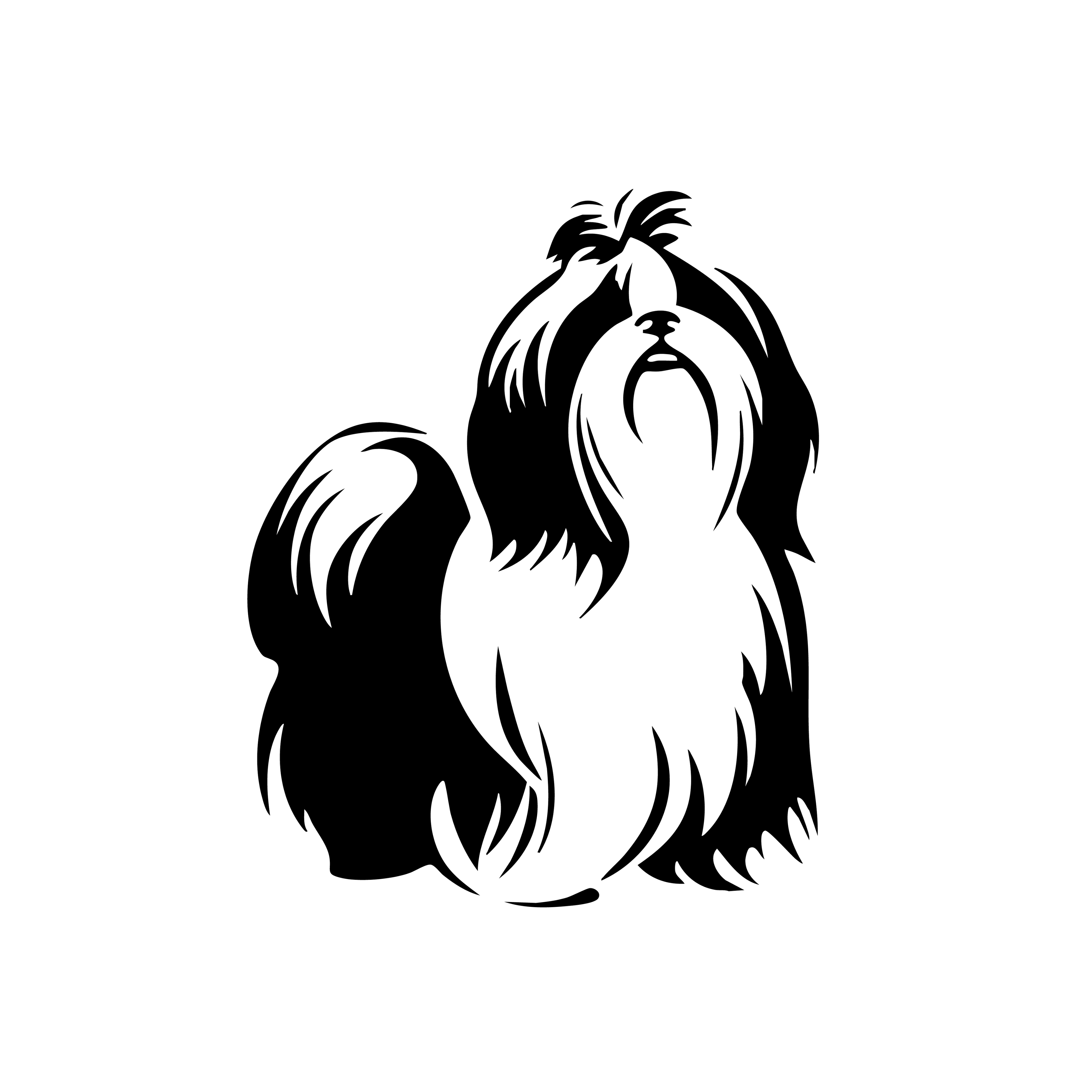 Vinyl Decal / Laptop Sticker/ Car Decal / Phone Sticker Shih Tzu