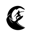 Vinyl Decal / Laptop Sticker/ Car Decal / Surfer