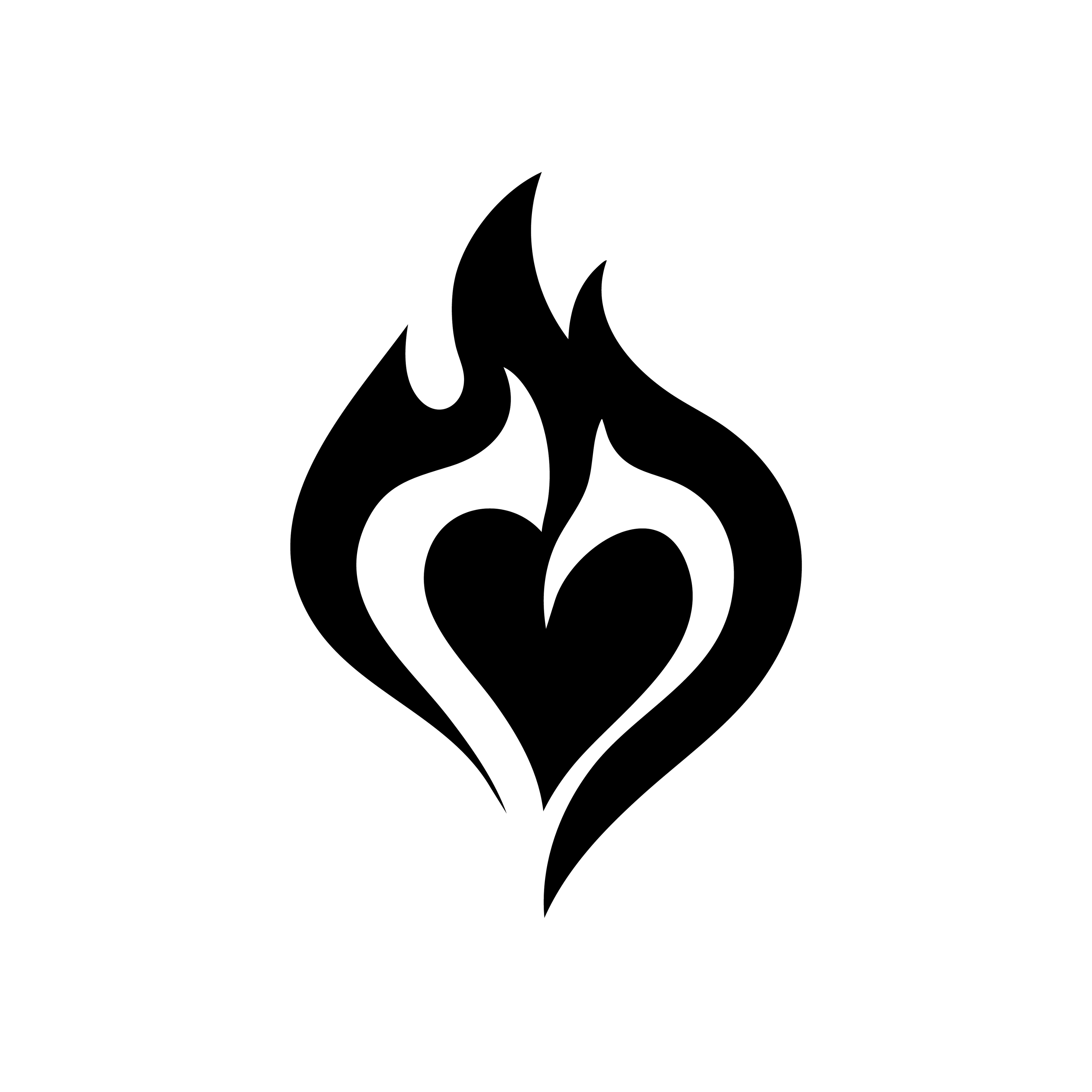 Vinyl Decal / Laptop Sticker/ Car Decal / Phone Sticker Heart Flame