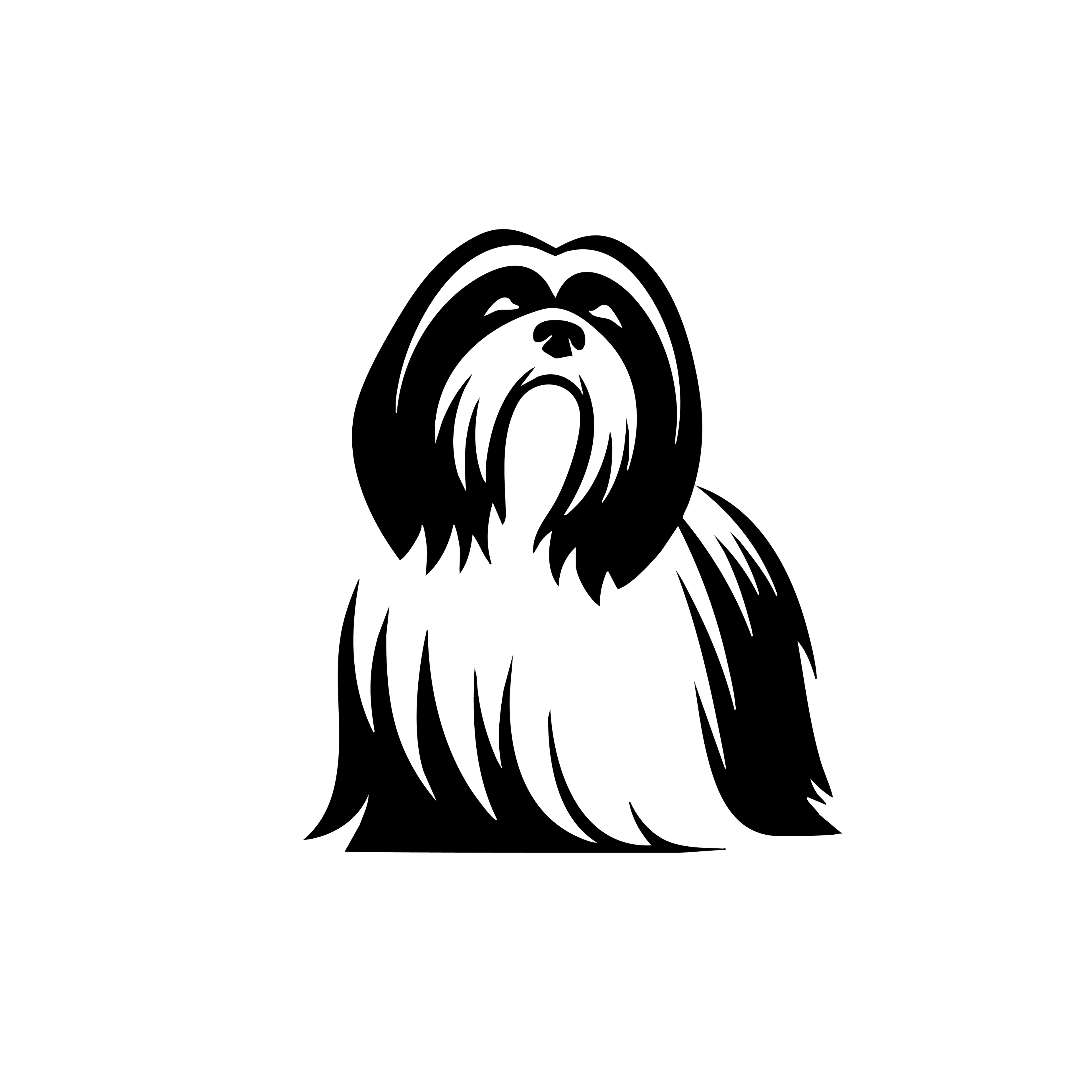 Vinyl Decal / Laptop Sticker/ Car Decal / Phone Sticker Lhasa Apso