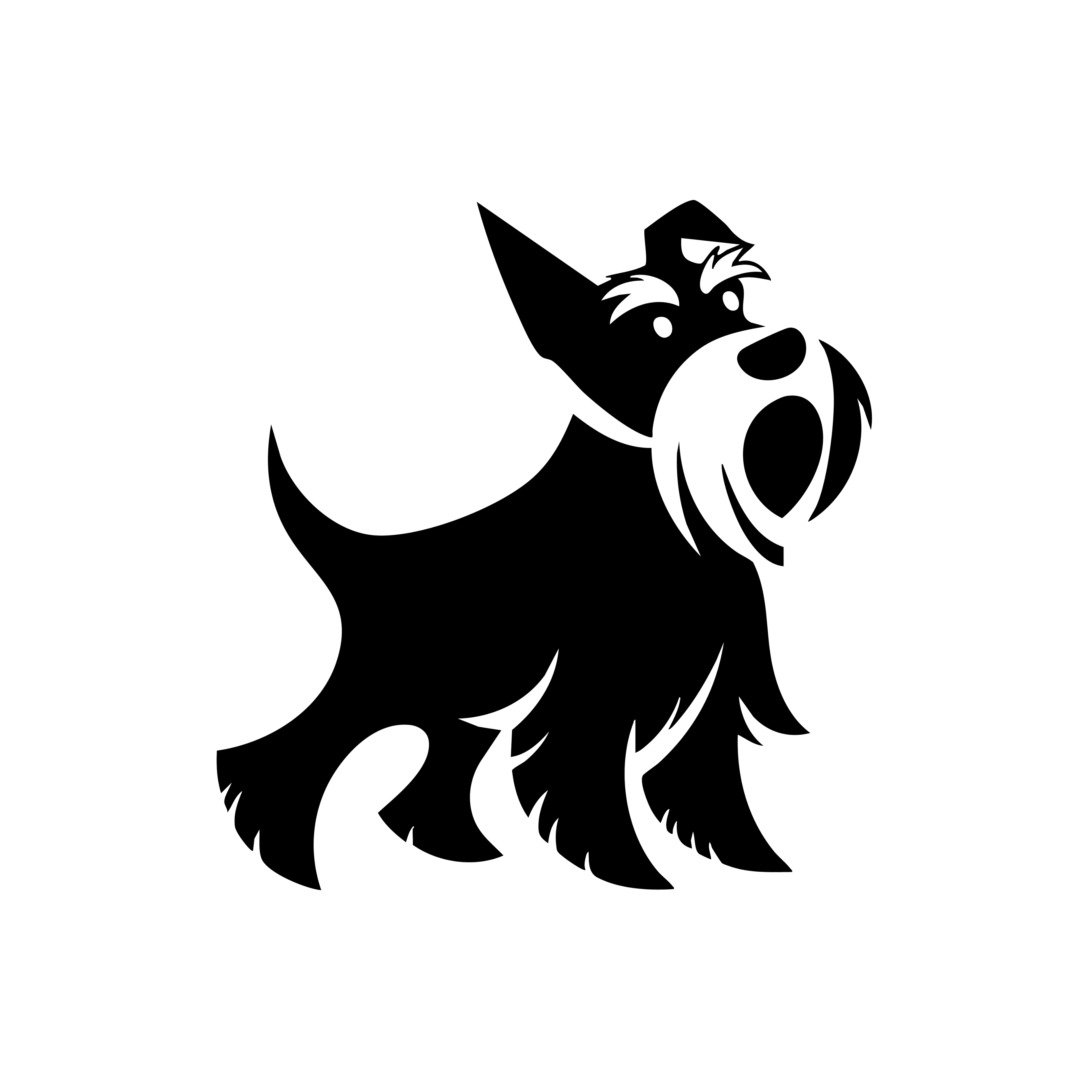 Vinyl Decal / Laptop Sticker/ Car Decal / Phone Sticker Miniature Schnauzer