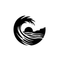 Vinyl Decal / Laptop Sticker/ Car Decal / Waves & Sun