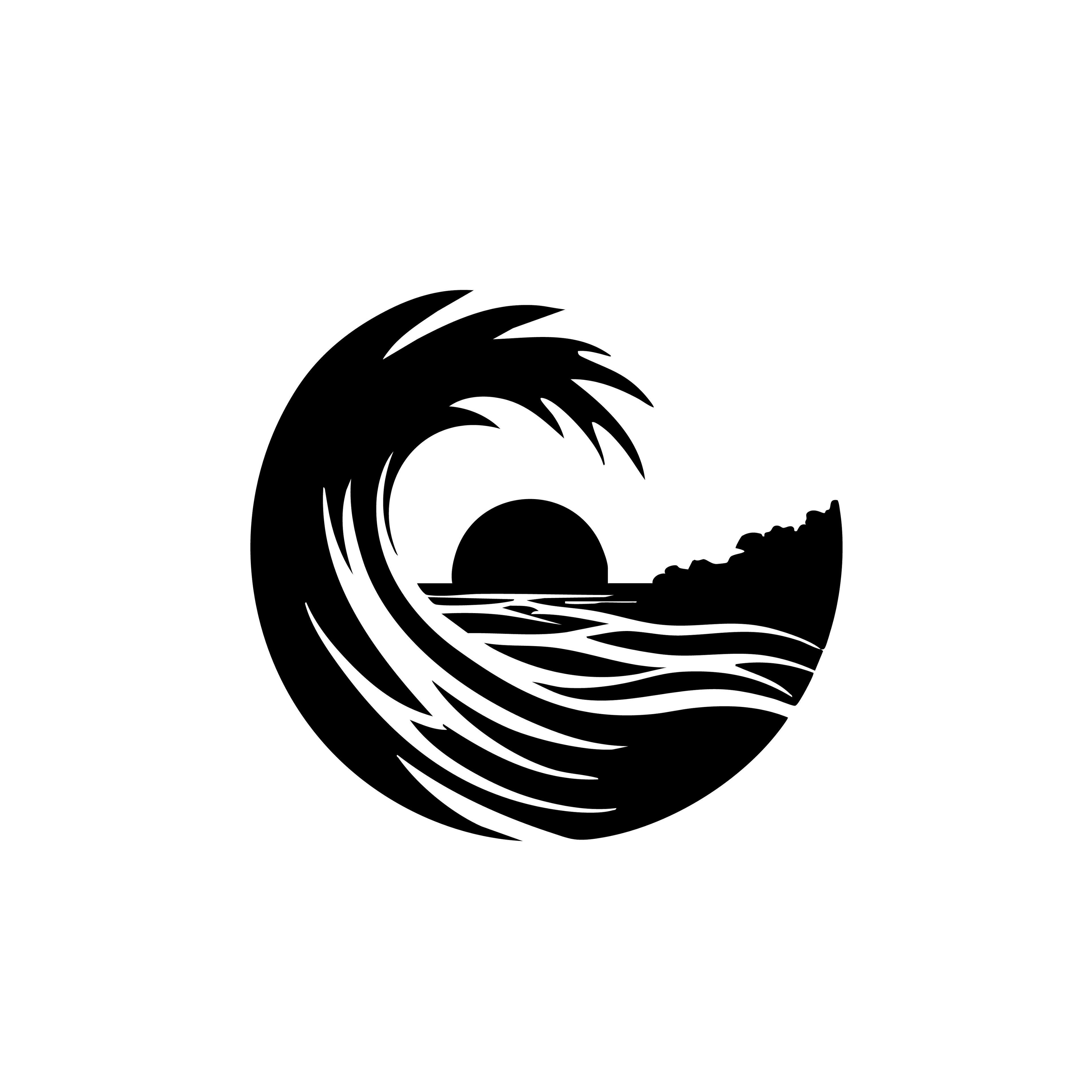 Vinyl Decal / Laptop Sticker/ Car Decal / Waves & Sun