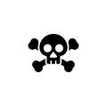 Vinyl Decal / Laptop Sticker/ Car Decal /  Skull & Crossbones