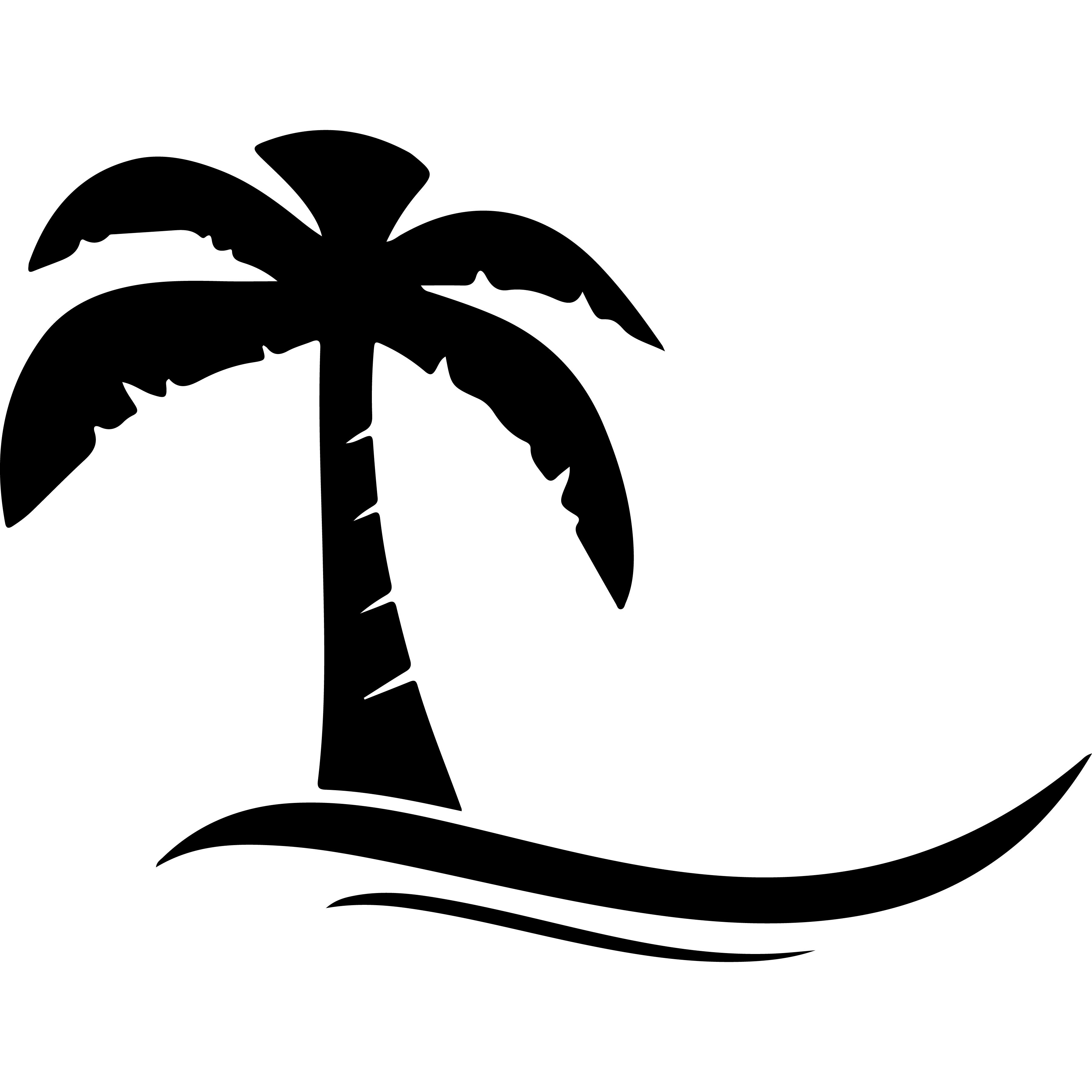 Vinyl Decal / Laptop Sticker/ Car Decal / Phone Sticker Beach Palm Tree