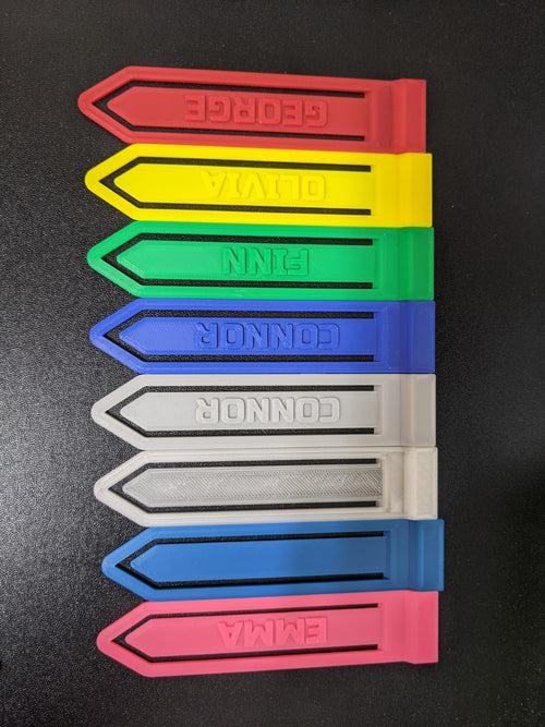 3D Printed Personalized Custom Book Marks - Customizable & Personalizable BookMarks with your Name