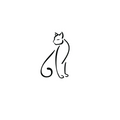 Vinyl Decal / Laptop Sticker/ Car Decal / Phone Sticker Cat Outline
