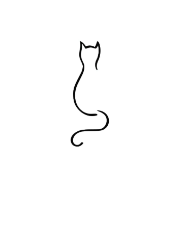 Vinyl Decal / Laptop Sticker/ Car Decal / Phone Sticker Cat Outline