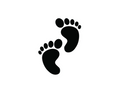 Vinyl Decal / Laptop Sticker/ Car Decal / Phone Sticker Footprints