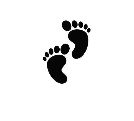 Vinyl Decal / Laptop Sticker/ Car Decal / Phone Sticker Footprints