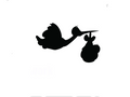 Vinyl Decal / Laptop Sticker/ Car Decal / Phone Sticker Baby Stork