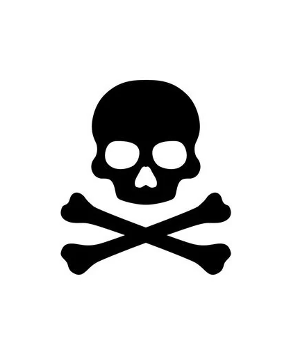 Vinyl Decal / Laptop Sticker/ Car Decal /  Skull & Crossbones