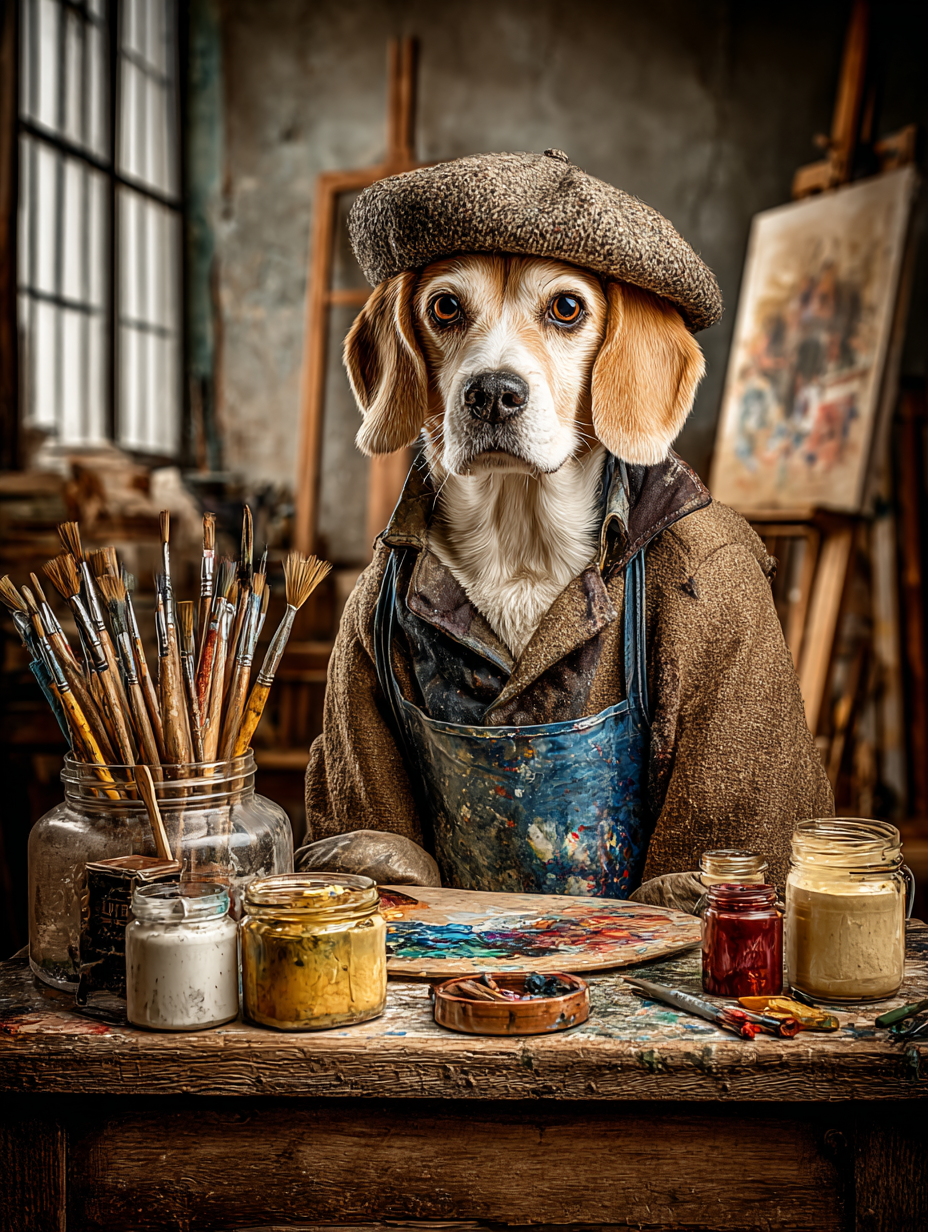 Artist Beagle Digital Download Wall Art