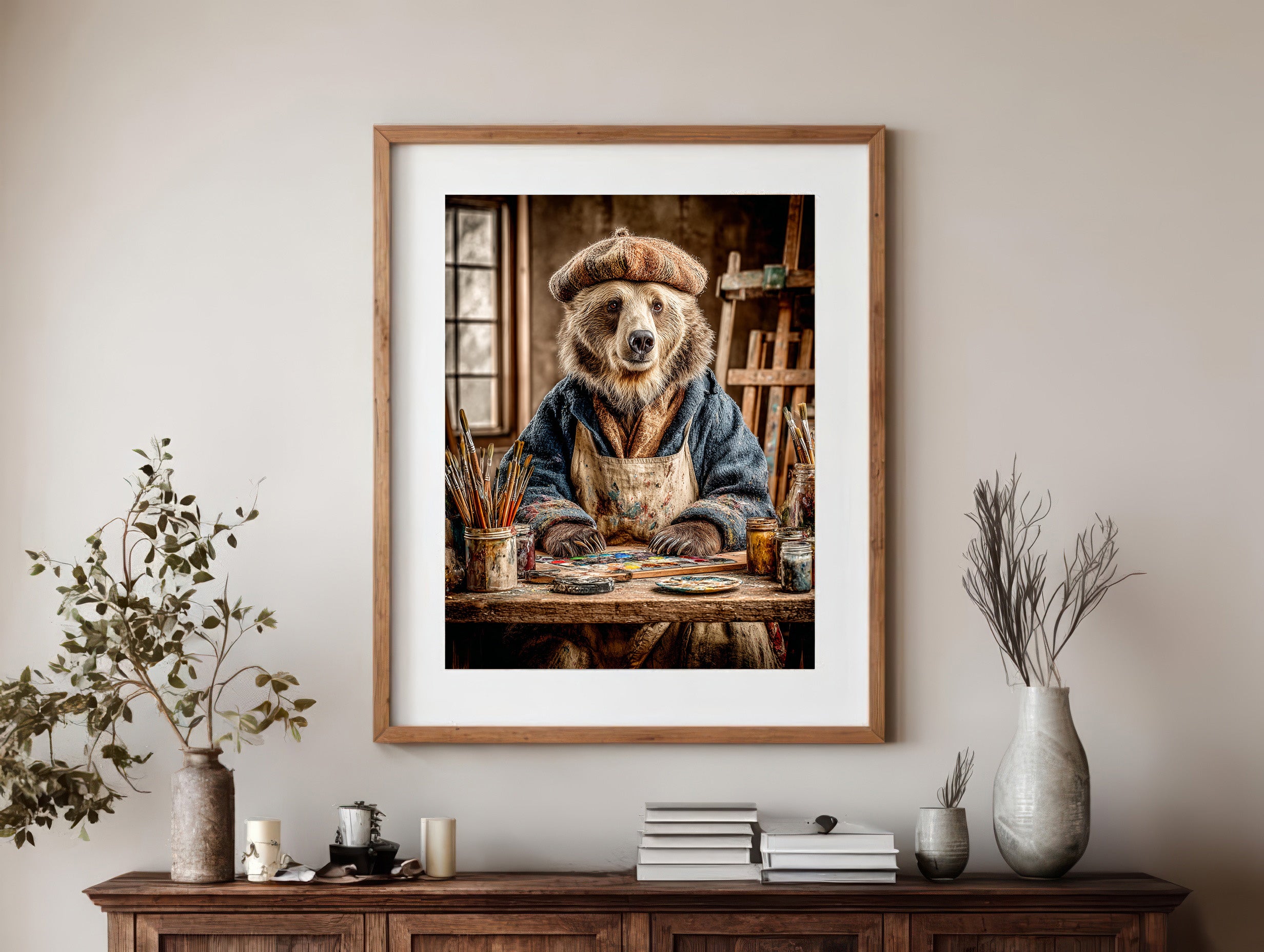 Artist Bear Digital Download Wall Art