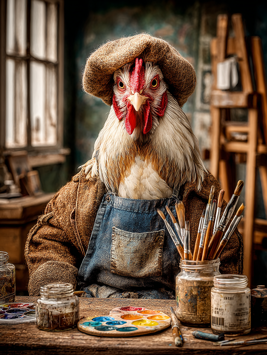 Artist Chicken Digital Download Wall Art