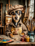 Artist Chihuahua Digital Download Wall Art
