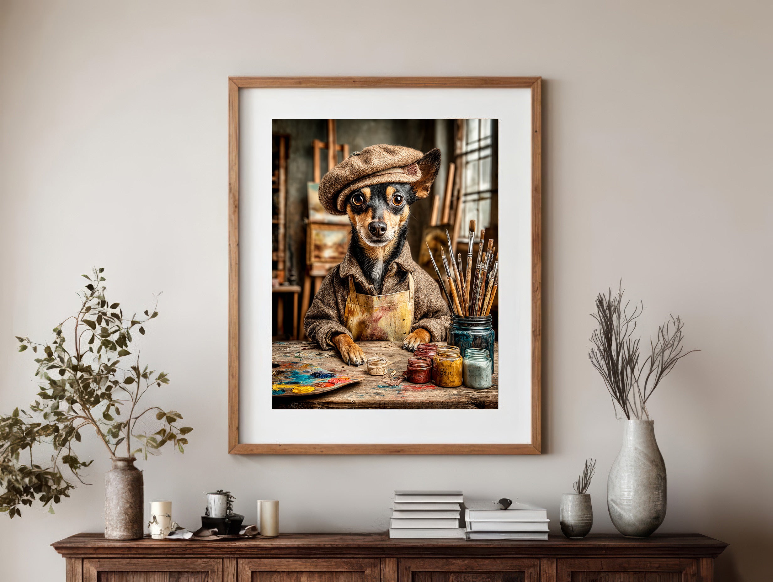 Artist Chihuahua Digital Download Wall Art