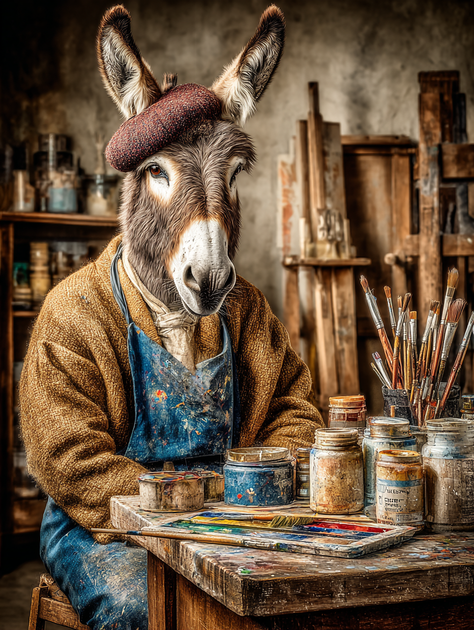 Artist Donkey Digital Download Wall Art