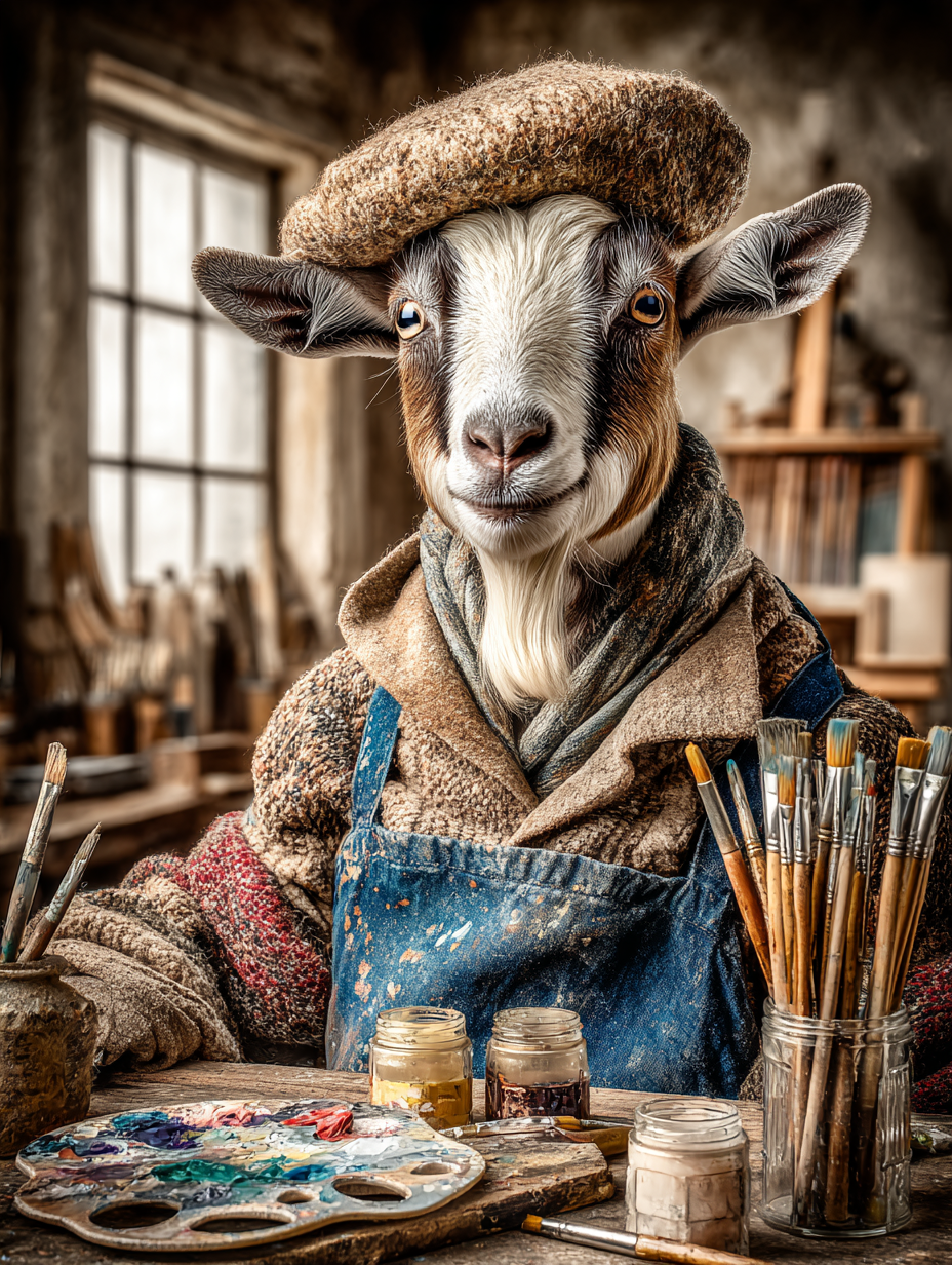 Artist Goat Digital Download Wall Art