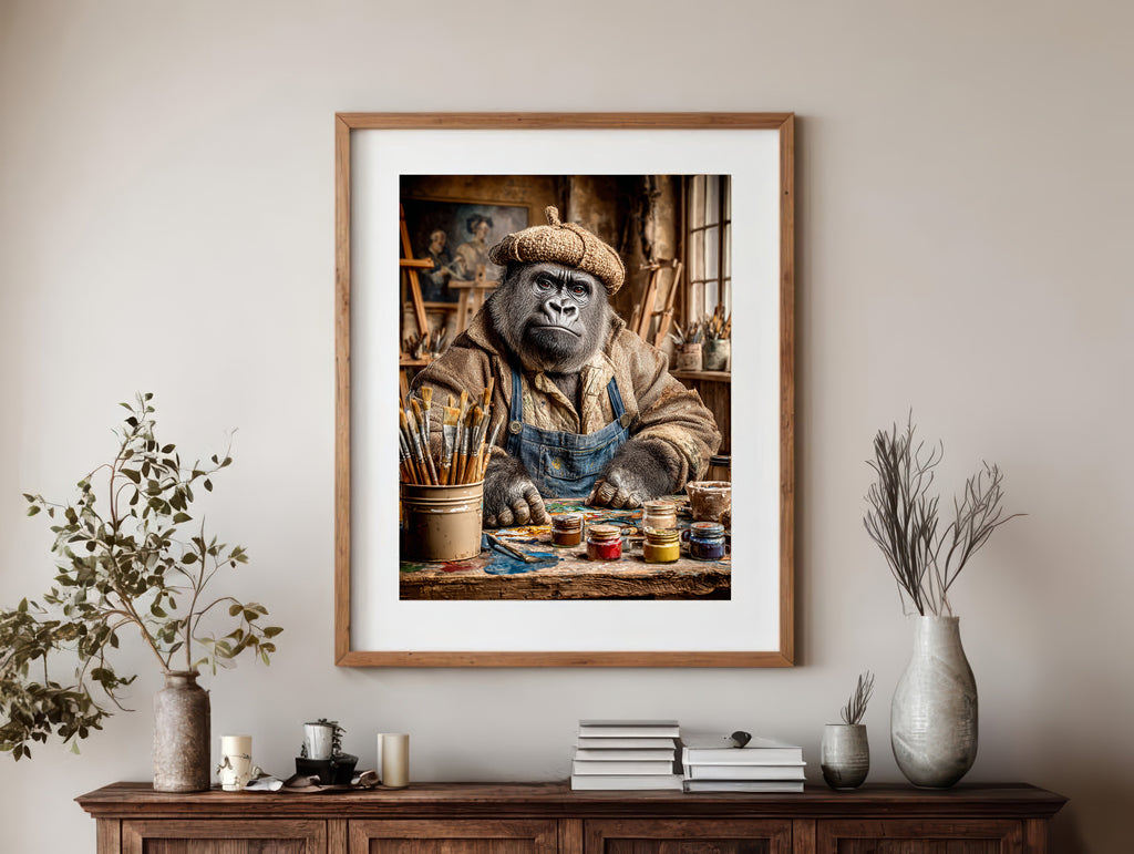 Artist Gorilla Digital Download Wall Art