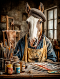 Artist Horse Digital Download Wall Art