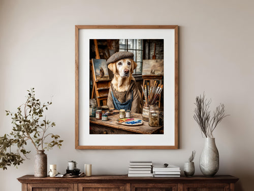 Artist Labrador Retriever Digital Download Wall Art