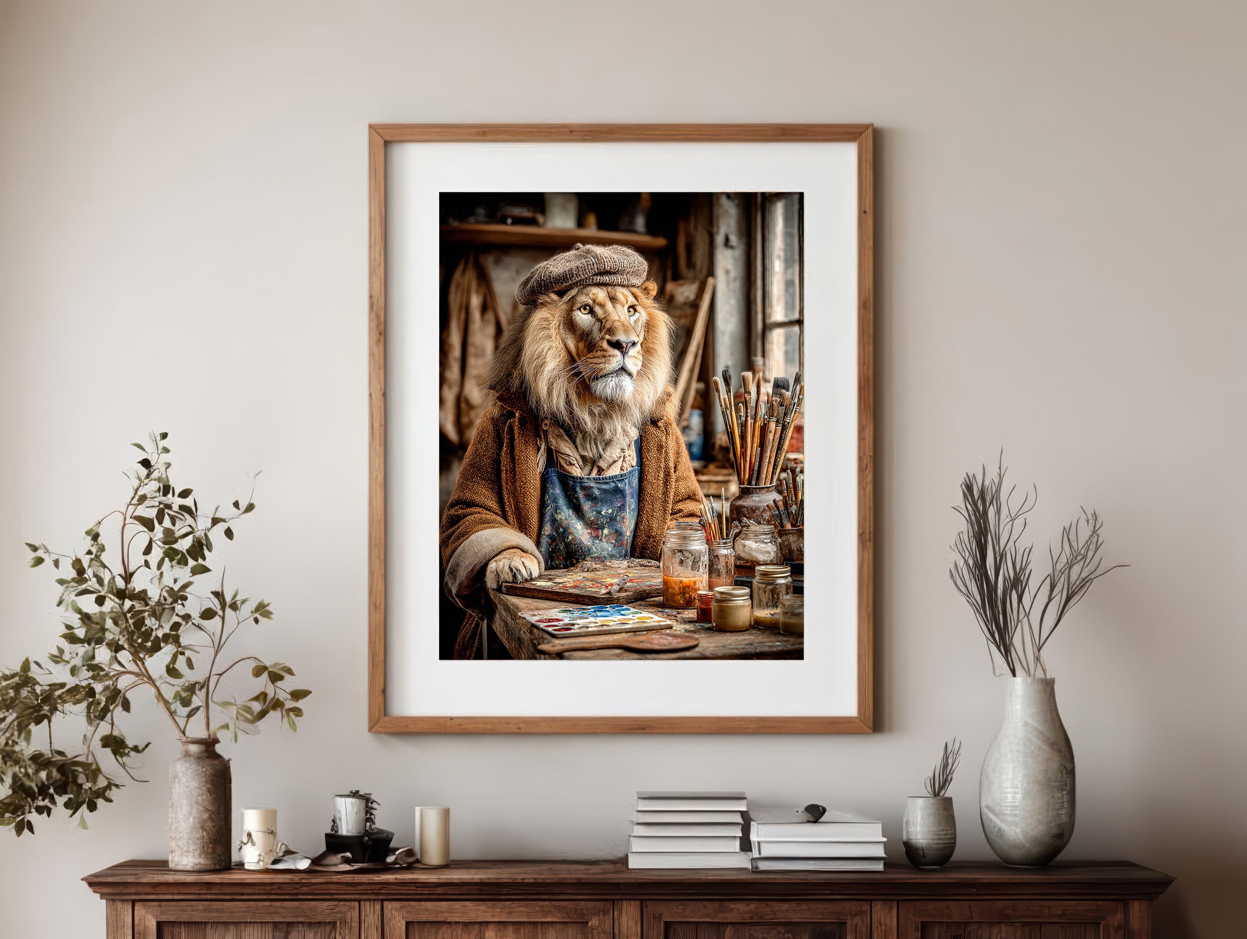 Artist Lion Digital Download Wall Art
