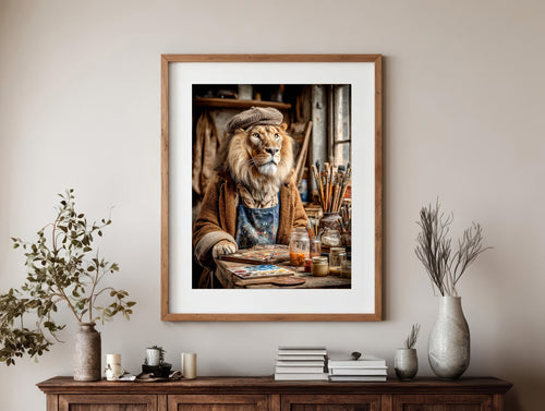 Artist Lion Digital Download Wall Art