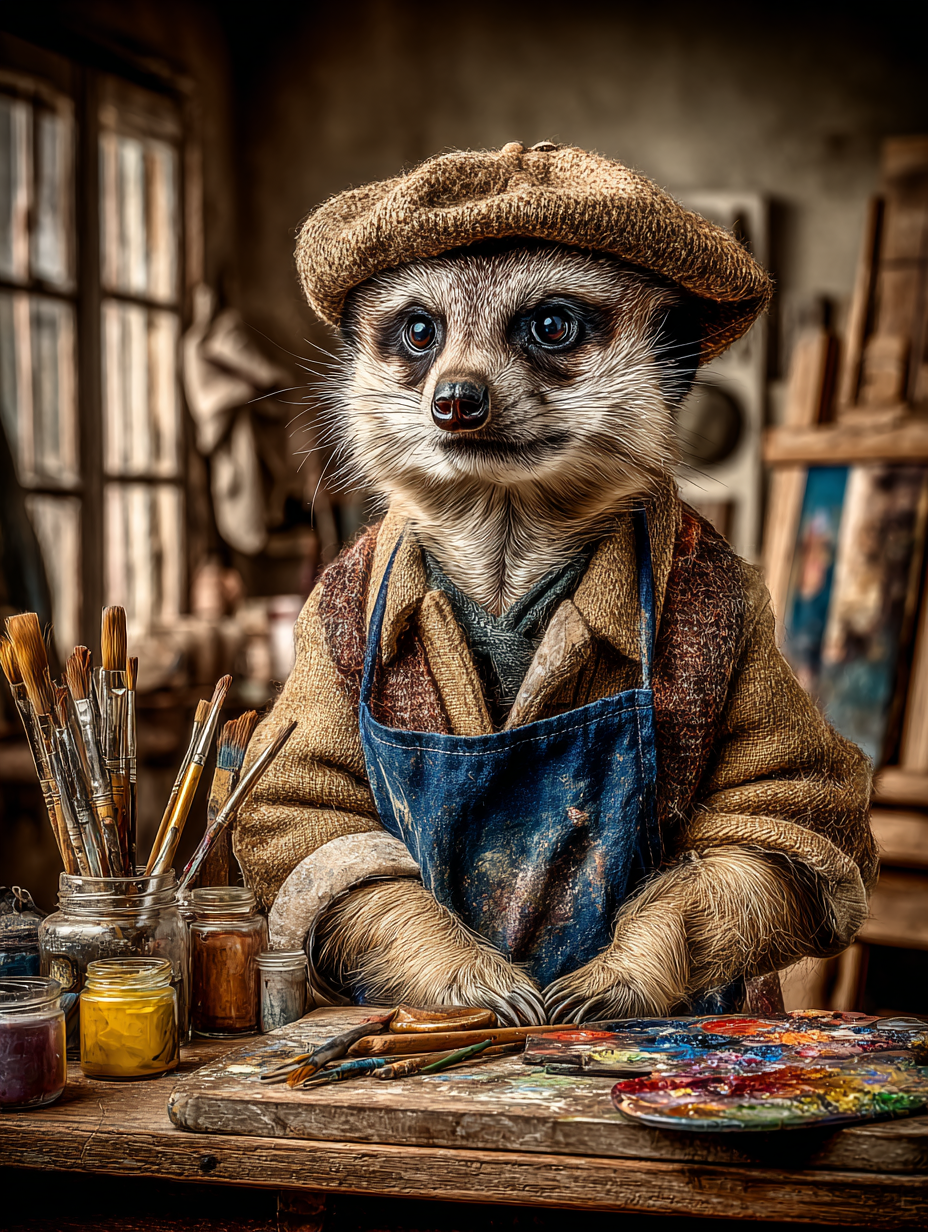 Artist Meerkat Digital Download Wall Art