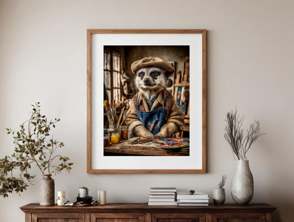 Artist Meerkat Digital Download Wall Art