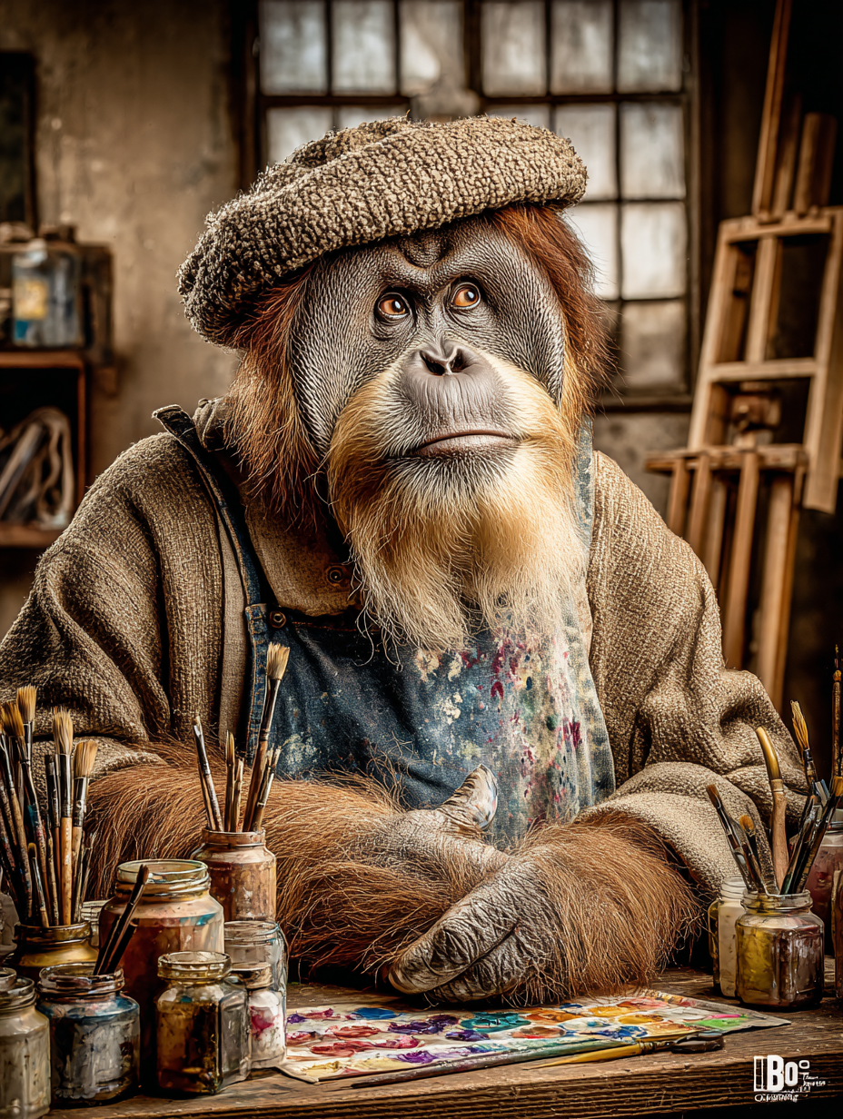 Artist Orangutan Digital Download Wall Art