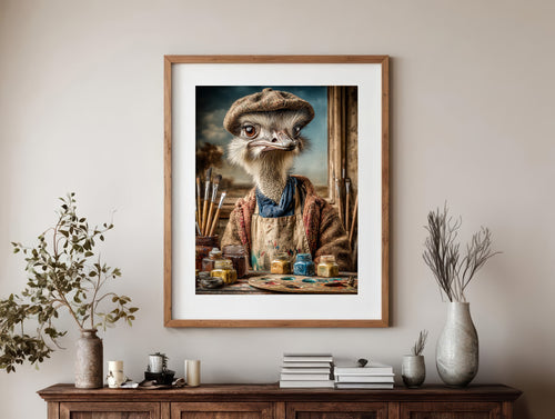 Artist Ostrich Digital Download Wall Art